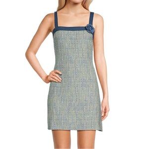 City Vibe Flat Strap Plaid Short Sheath Dress
